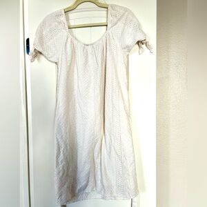 Cream Lace Dress with Tie Details